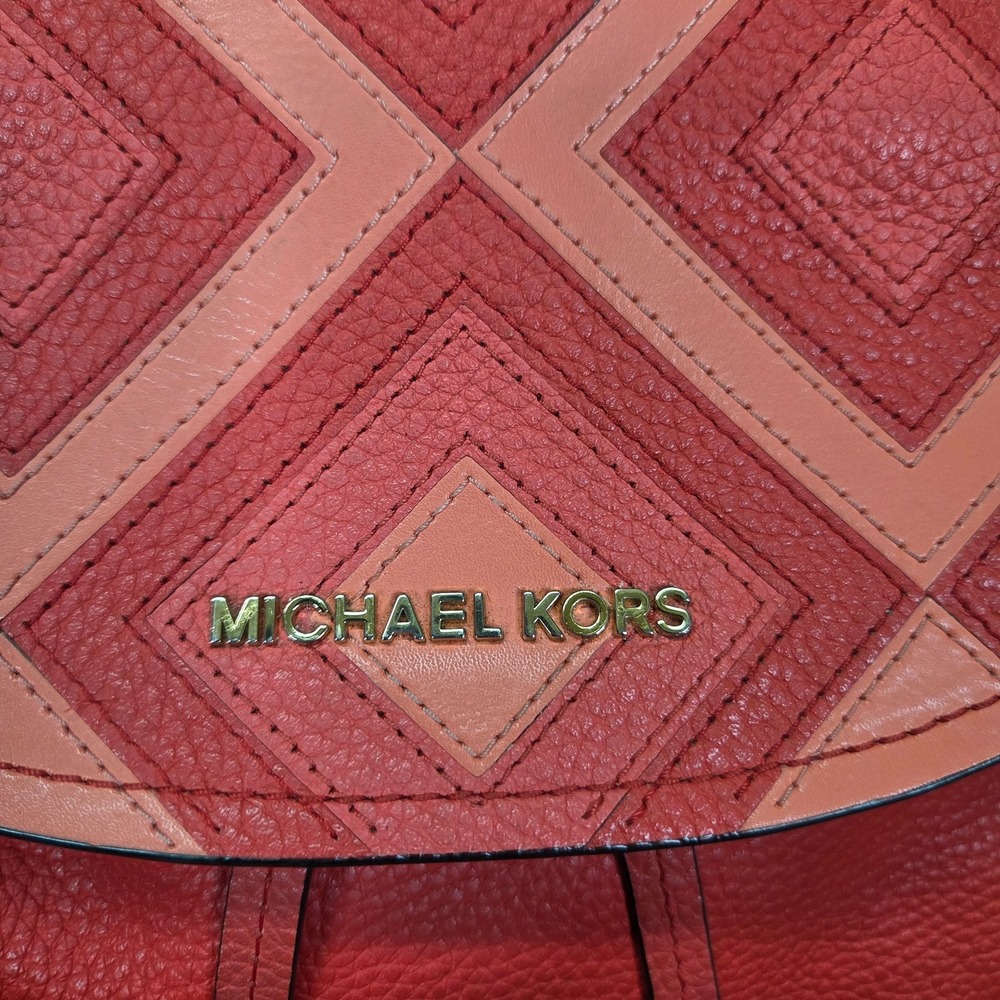 Michael Kors Riley Backpack Pebble Leather Dark‎ Sangria & Wallet Retail $498 - Picture 8 of 16